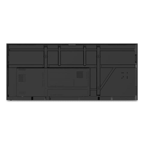 Back view of Rock Solid 105 Inch 5K UHD Ultrawide Digital Signage Display showing internal components and mounting system.