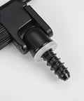 Badass Sling Swivel Studs Kit featuring a close-up of a black swivel mount with wood screw for attaching slings securely.