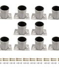 Heavy Duty Stainless Steel Post Base Sleeve Anchor Bracket for Fence Posts 6x6 4x4 2x2 and 8x8 Round Column Support Riser