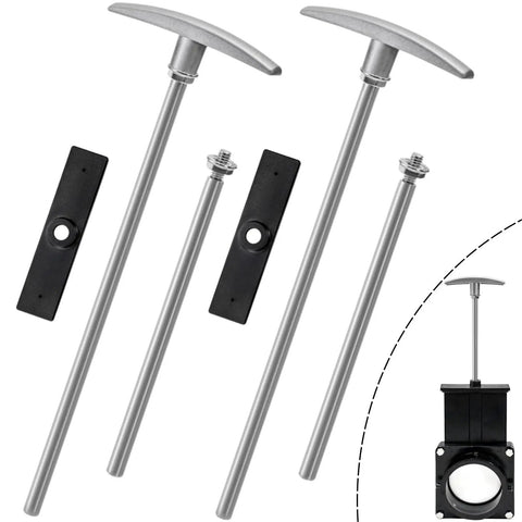 Two Pack RV Waste Valve Handle Replacement Kit With Adjustable 6 Inch And 9 Inch Tubes Universal Fit For Camper And Trailer