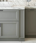 10 Pack 5 Inch Matte Black Cabinet Handles For Cabinets And Drawers Durable Metal Pulls Installed On Grey Kitchen Cabinets