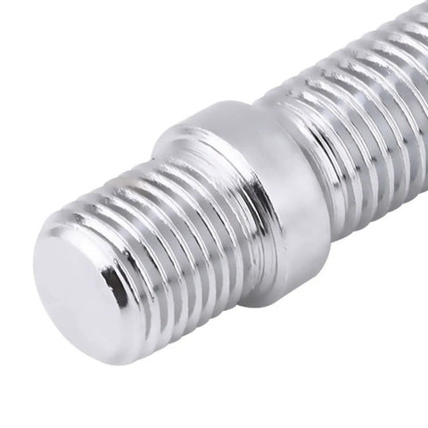 Heavy Duty Extended Wheel Stud Conversion Kit 20 Pcs 50mm 12x1.5 To 12x1.5 Screw Adapter In High Strength Steel For Smooth Ride And Serious Drifting Fits Late 90s And Early 2008 Models Perfect For Car Mods, chrome stud close-up