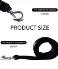 Beefy Built 2 Inch By 20 Foot Heavy Duty Trailer Winch Strap With Hook 10000 Lbs Load Capacity For Cars Boats ATVs Jet Skis Universal Tow Strap For Car Trailers And Boat Trailers Black, 2in width, 236in length