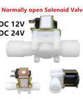 Normally Open Plastic Solenoid Valve Half Inch to Three Quarter Inch Water Dispenser Valve 12V 24V DC AC Compatible
