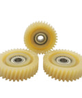 47.3x13mm 35T E Bike Wheel Hub Motor Planetary Nylon Gears with Bearing for Electric Vehicles displayed in three angles