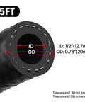 One Half Inch Fuel Hose Line With Push Lock SAE 30R7 NBR 15 Feet Heavy Duty Gas Diesel Oil Biodiesel Compatible inside view