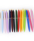 Array of colorful pens including Ultra Smooth Oil Based Ballpoint Pen With Ultra Low Viscosity Mach Ball Ink 0.5mm Extra Fine Tip