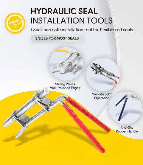 Three Pack Hydraulic Seal Installation Tools And Adjustable Gland Nut Wrenches Plus Small Universal Gland Wrench For Hydraulic Cylinders Piston Repair Seal Kit For Farm And Construction Workhorse Gear