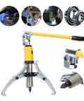 Heavy Duty 5 Ton Hydraulic Gear Puller Separator With 3 Jaws Bearing Hub Removal Tool Kit, yellow handle, steel jaws