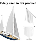 Sailboat and DIY fabric projects using 24Pcs M4 Thread Cap Nuts Knobs Set Black Dope Steel Ball Lamp And Furniture Lighting Screw Caps.