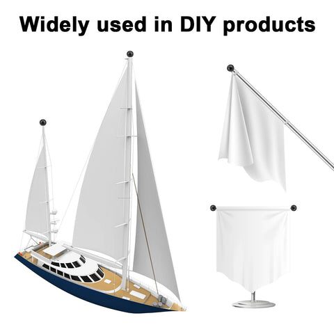 Sailboat and DIY fabric projects using 24Pcs M4 Thread Cap Nuts Knobs Set Black Dope Steel Ball Lamp And Furniture Lighting Screw Caps.