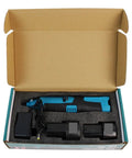 Pro Knockout 12V Cordless Angle Grinder And Compact Mini Rotary Tool Featuring Rock Solid Lithium Battery in packaging.