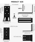 Two Pack U Shaped Door Barricade Brackets For Outswing And Inswing Doors And Gates Drop Open Bar Holder