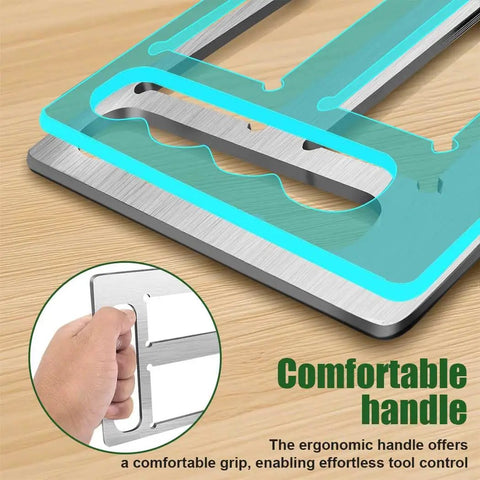 Top Shelf Timber Frame Tenon Gauge Tool With Handle Heavy Duty Stainless Steel Mortise And Tenon Jig showing ergonomic handle for easy grip.