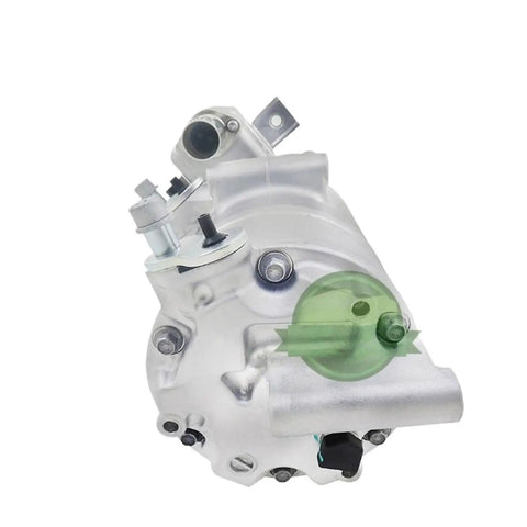 Electric AC Compressor Compatible With Trumpchi Ge3 Ge4 Roewe 550 EV Shs33H4203 front view of unit with mounting brackets.