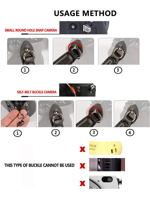 Usage method for Vintage 100cm Nylon Climbing Rope Camera Strap For Micro Single And DSLR Cameras In Army Green.