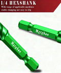Two green Mgtgbao hex-shank masonry drill bits, 3/16–1/2 in, 4-flute serrated carbide for concrete