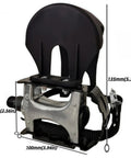 Pro Grade Spin Bike Pedals With Toe Clips And 4D Adjustable Straps, 9/16 Inch Alloy Spindle For Mountain And Road Bikes Peloton Schwinn Sunny, Heavy Duty 500 Pound Load Capacity And 12 Month Warranty shown with dimensions