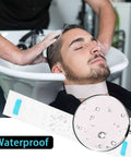 IOOROSE disposable barber neck strips, white paper, waterproof; 5-roll pack