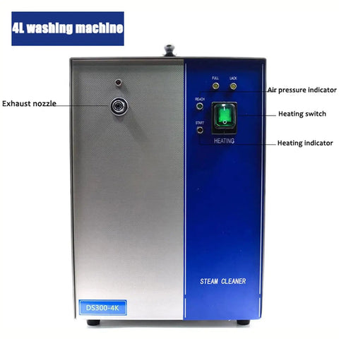 Legit Heavy Duty Jewelry Steam Cleaner Machine For Gold Silver Rings And Watches With Capacious Stainless Steel Basin showing controls and exhaust nozzle.