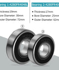 Kick Start Your Laundry Hunka Junk Setup With Smooth Abec Five Bearings And Heavy Duty Twin Lip Gasket To Squash Dang Loud Vibrations And Halt Water Leaks On Lg Kenmore Washers. Image of two ABEC 5 bearings with labeled specifications.