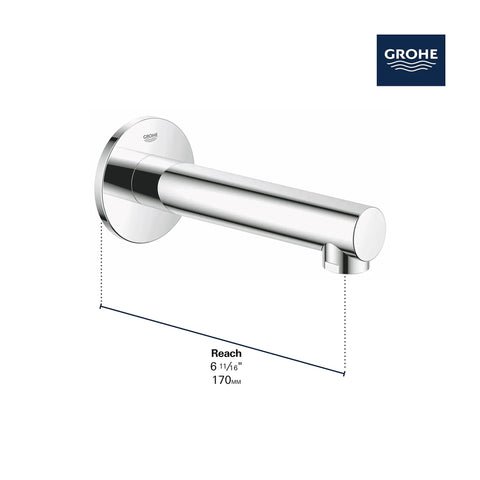 Concetto Tub Spout Starlight Chrome Half Inch Connection Drip Free Brass Bath Filler Durable Brass Construction Easy Install Upgrade for Any Bathroom Modern Look and Smooth Water Flow