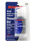 Blue Medium Strength Threadlocker Gel, 35Ml Pump Bottle package by Dynatex, ideal for securing fasteners against vibration, rust, and corrosion.