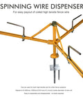 Built Tough Heavy Duty Fence Wire Dispenser For High Tension Systems, Floor Or Stud Mounted, Adjustable To Fit Coils