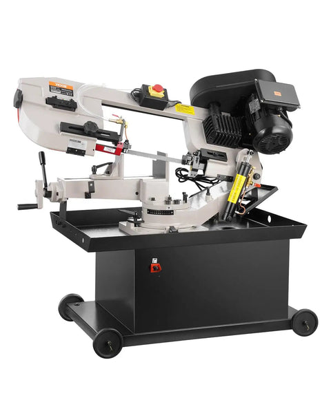 Heavy Duty Metal Horizontal Band Saw Built For Boss Level Tough Metal Wood And Plastic Cutting With 7x8.25 Inch Capacity
