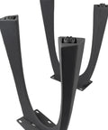 Industrial Metal Bench Legs 16 Inch Height Set Of 2 showcasing natural curve lines in durable steel material for versatile decor.