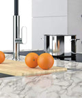 Gray White Marble Peel N Stick Contact Paper 160 By 36 Inch Waterproof Countertop Wallpaper on kitchen island