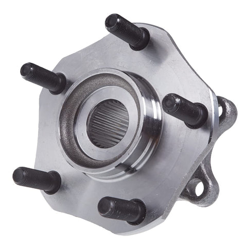 Front view of a wheel hub in the Front Wheel Hub And Bearing Assembly Kit For Nissan Rogue 2014-2020 And Rogue Sport 2017-2022 Two Pack