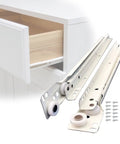 Heavy Duty Metal Drawer Slides 10 To 22 Inch Bottom Mount Rails With 99 Lbs Load Capacity Per Pair, Smooth Glide Track For Kitchen And Dresser Drawers, Includes Two Extended Guide Rails, Durable Steel Construction. steel bottom-mount drawer slides with screws and roller wheels