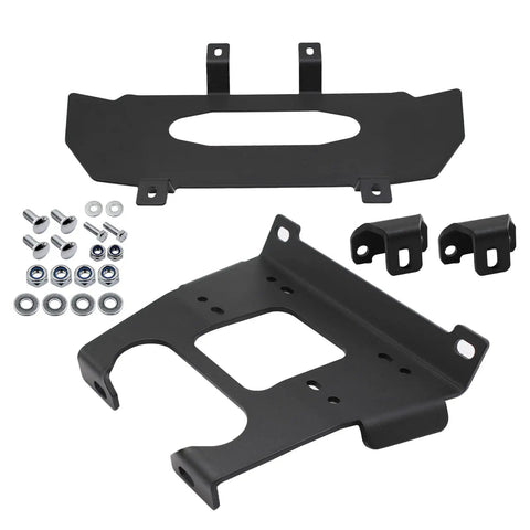 Heavy Duty Winch Mount For 2019 And Up Polaris RZR XP 1000 And XP 4 1000 Beefy Front Mounting Bracket, aluminum, bolt-on parts