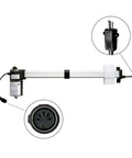 Linear actuator for power recliner chair KDPT007-10, silver telescoping rod, black motor, 9-pin connector