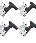 Four Pack Rubber Draw Latches With T Handle 2.3 X 1.4 Inches Flexible Hasp Carbon Steel Anti Rust Vibration Dampening