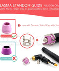 Plasma Torch Standoff Guide Two Point Fit For AG60 SG55 Cut50 Cut60 Cut50D Cut50DP LGK60 LTP5000D accessories with use instructions