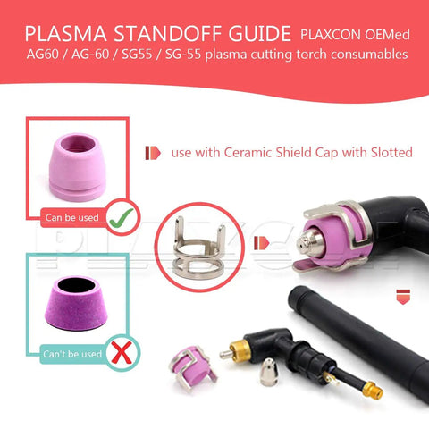 Plasma Torch Standoff Guide Two Point Fit For AG60 SG55 Cut50 Cut60 Cut50D Cut50DP LGK60 LTP5000D accessories with use instructions
