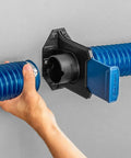 Wall-mounted Ready-Mount Blast Gate for 2.5 Inch Dust Collection, Clog-Free and Self-Cleaning, in woodworking vacuum setup.