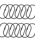 Oval Shower Curtain Hooks Set Of 12 For Bathroom No Rust Rings With Snap Closure And Smooth Glide Decorative Hanging Clips Durable Finish For Easy Install And Quiet Sliding