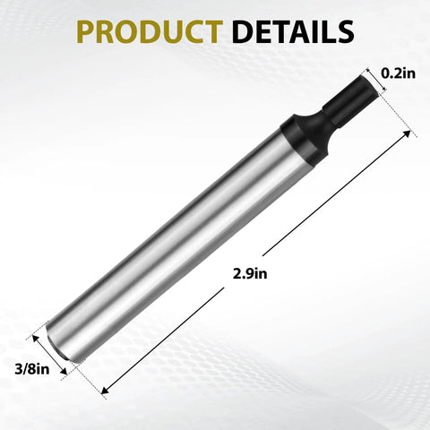 Audible Edge Finder Pro Grade Precision Tool With High Accuracy Edge Detection To Within 0.0001 Inches For Quick, Precise Edge Locating And Setup On CNC Milling And Machining Workpieces. 3/8in shank, 0.2in head, 2.9in long steel edge finder