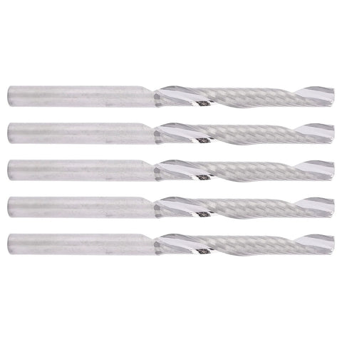 End mills set, 5 pcs straight shank, single-flute tungsten steel, 3.175x3.175x25x50mm for wood carving Amazon