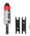 Straight Up Heavy Duty Air Die Grinder With Alloy Steel Housing And Precision Matched Motor Assembly Running Smooth As Butter And Kicking Serious Grinding Power, showing the tool, wrenches, and air fitting.