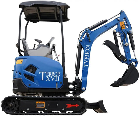 1.7 Ton Mini Excavator With Boom Swing And Canopy 400mm Bucket Yard Digger For Gardens Farms Parks And Roads Compact Easy To Maneuver