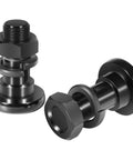 Rotary Cutter Blade Bolt Kit For Secure Attachment 2 Pack Replacement Fits Bush Hog Howse HICO Models Includes One And One Eighth Inch Fine Thread Bolts Nuts Washers, black steel bolts