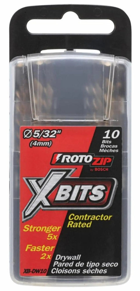 1/8 Inch Drywall Spiral Bit Set 10 Pack For Clean Precise Window And Door Cutouts High Speed Steel Bits in packaging