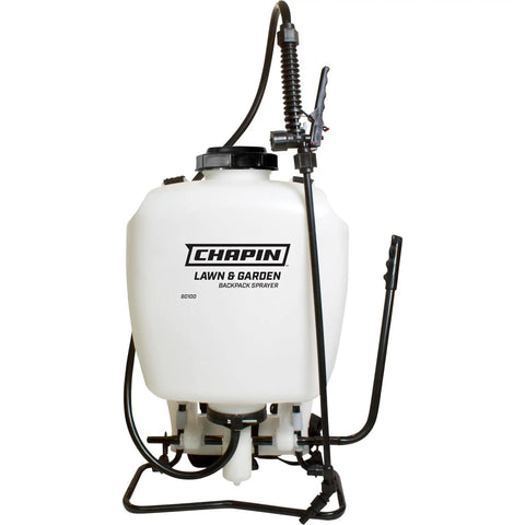 4 Gallon Backpack Sprayer For Lawn And Garden With Translucent Tank Wide Mouth For Easy Fill And Clean Cushioned Grip Shut Off