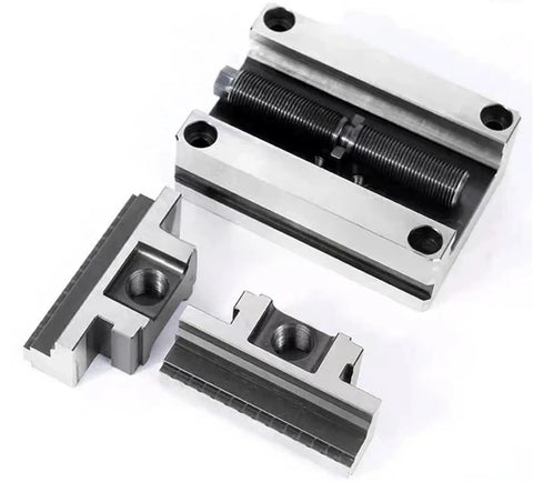 Shop Grade Flat Nose Pliers Featuring Self Centering Cnc Bench Clamp And Four Rotary Table Fixture for precision machining components.