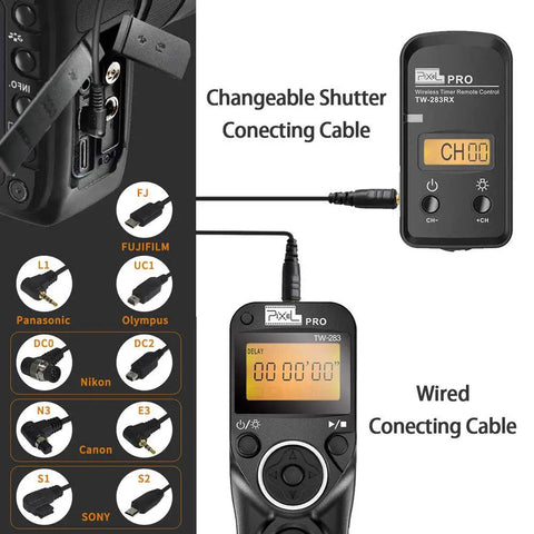 Wireless Remote Shutter Release For Nikon Cameras That Keeps It Simple And Ready To Go with changeable connecting cables