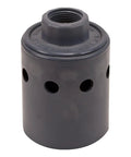 Livestock Tank Valve With Nylon Resin Black Finish Easy Install cylindrical design with multiple holes, top view